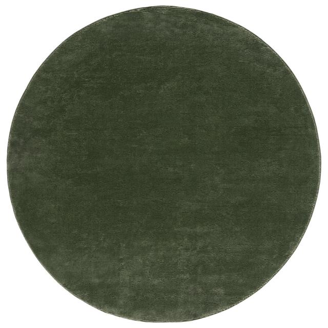 Revive Solid Color Area Rug In Green 17 Stories Rug Size: Round 200.66cm on Productcaster.