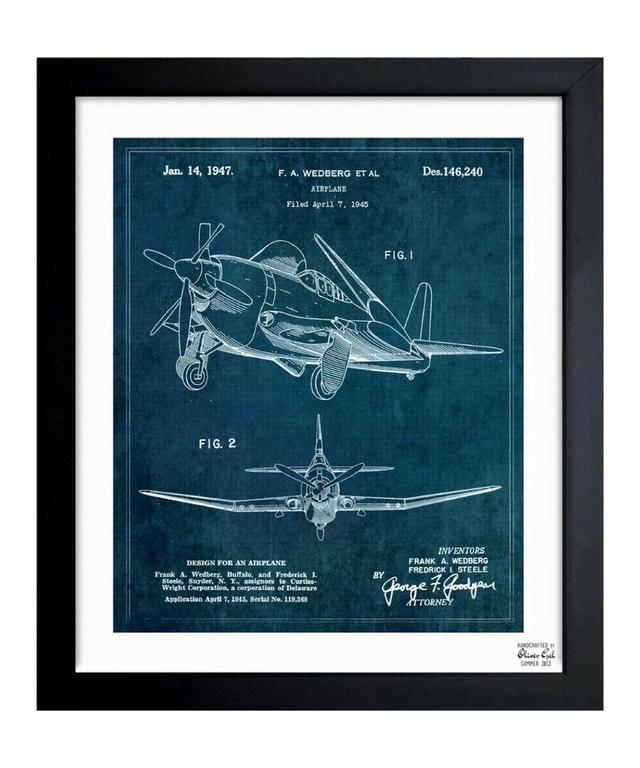 Airplane 1947 - Picture Frame Graphic Art on Paper East Urban Home Size: 19.5" H x 16.5" W x 0.5" D on Productcaster.