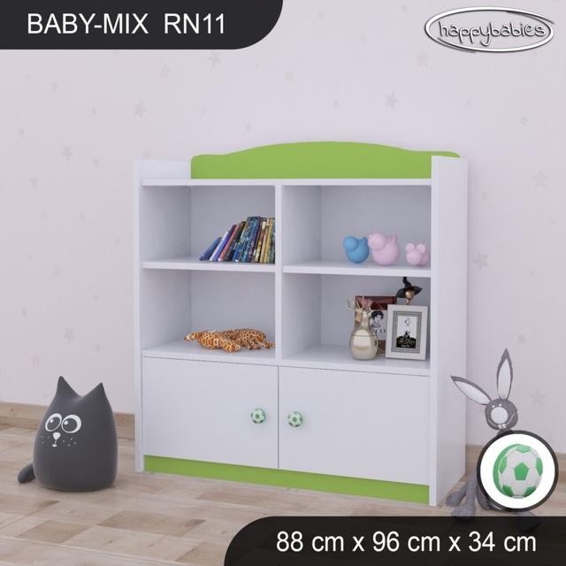 86Cm Cube Unit Happy Babies Colour: White/Green/Green on Productcaster.