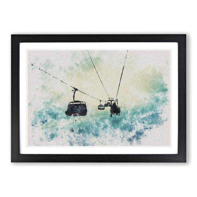 Ski Lift - Picture Frame Graphic Art on Wood East Urban Home Frame Option: Black Framed, Size: 27cm H x 36cm W x 2cm D on Productcaster.