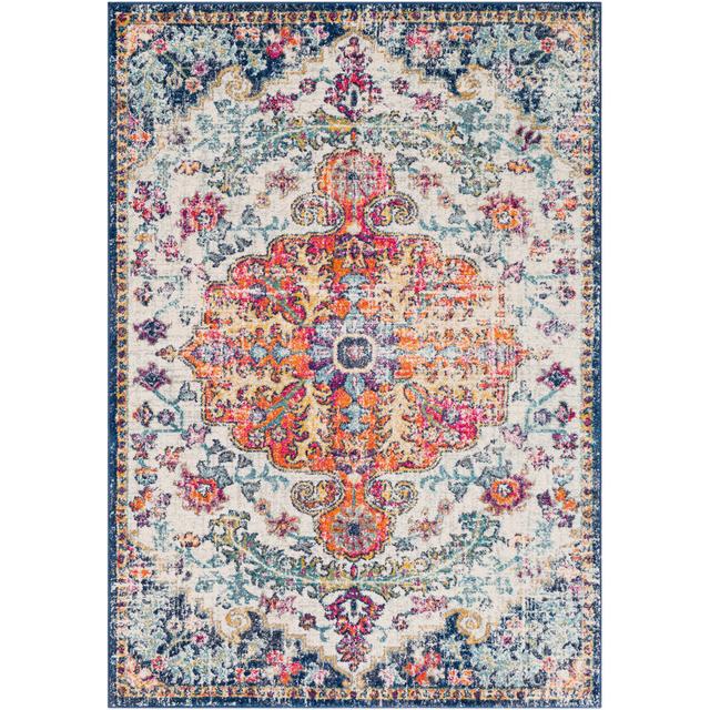 Behnam Persian 80cm X 150cm Aqua/Off-White/Burnt Orange Area Rug Latitude Vive on Productcaster.