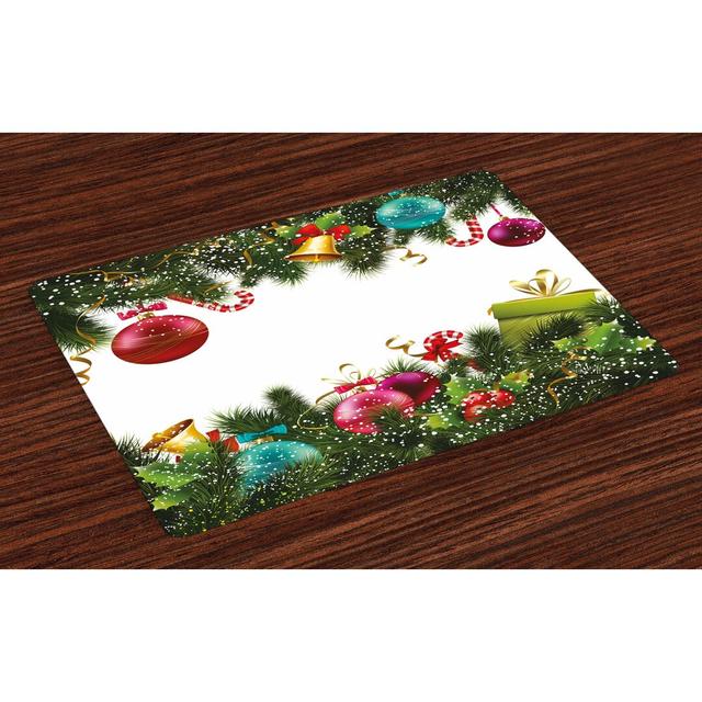 Dayna Polyester No Pattern Rectangle Placemat (Set of 4) The Seasonal Aisle on Productcaster.