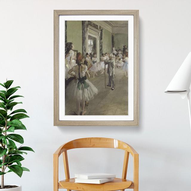 The Ballet Class Vol.1 by Edgar Degas - Picture Frame Painting East Urban Home Size: 36cm H x 27cm W x 2cm D, Frame Option: Oak on Productcaster.