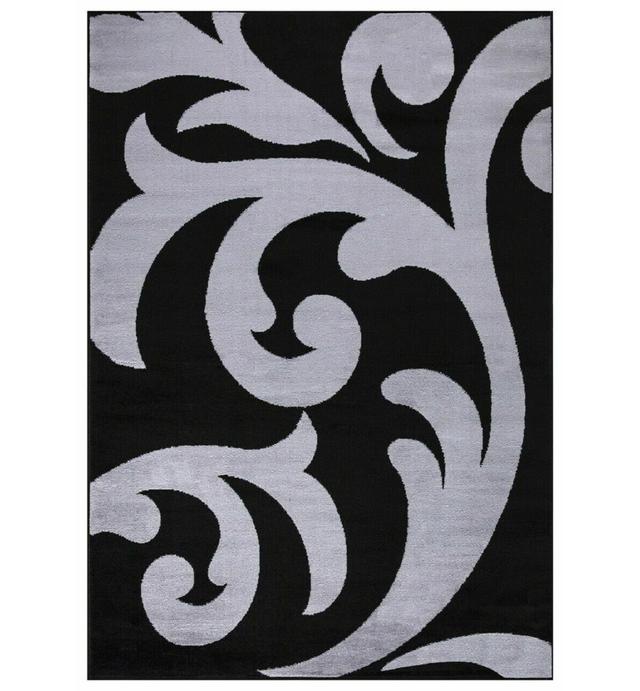 Lassorr Black/Grey Rug Marlow Home Co. Rug Size: Rectangle 60 x 110cm on Productcaster.