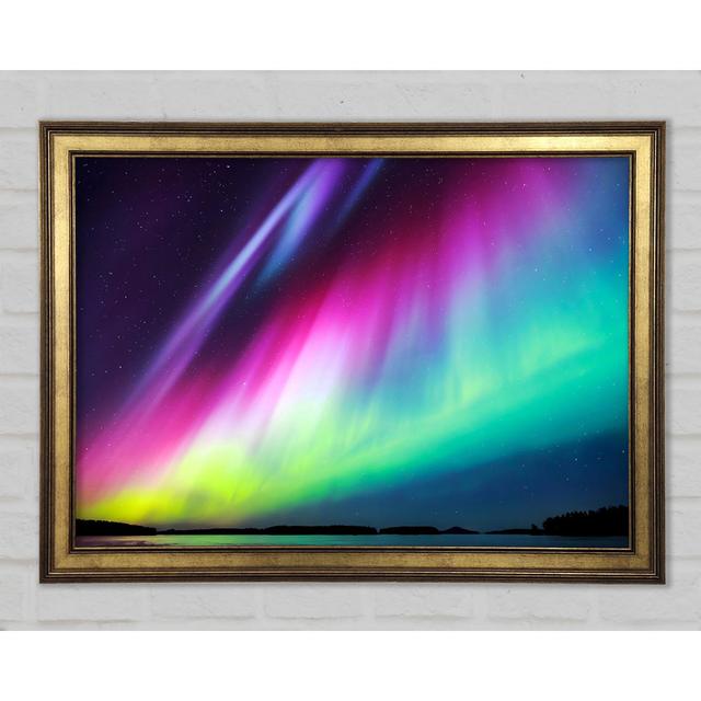 Northern Light Display - Single Picture Frame Art Prints Ebern Designs Size: 21cm H x 29.7cm W x 1.5cm D on Productcaster.