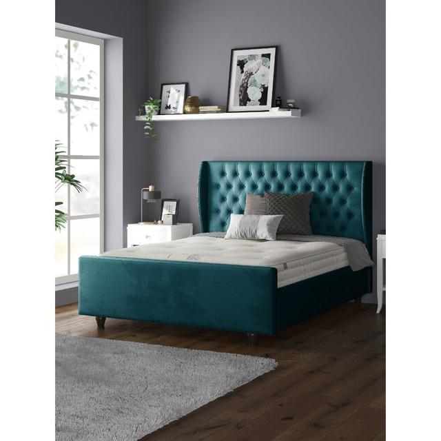 Bartelt Upholstered Bed Frame Mercer41 Size: Small Double (4'), Colour: Mallard on Productcaster.