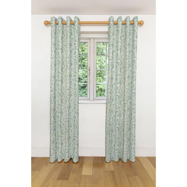 Holoman Tailored Eyelet Blackout Curtains (Set of 2) Ophelia & Co. Panel Size: Width 228 x Drop 182cm, Colour: Duck Egg Blue on Productcaster.