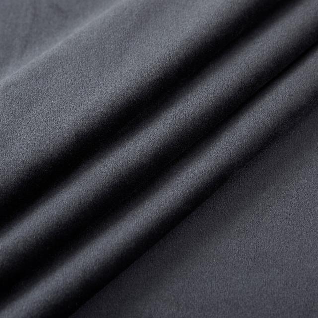 Claverton Crushed Velvet Sheer Eyelet Curtains (Set of 2) Fairmont Park Colour: Black on Productcaster.