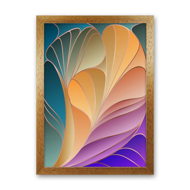 'Colourful Art Deco IV' - Graphic Art Print on Paper Fairmont Park Frame Option: Brown Framed, Size: 46cm H x 34cm W x 3cm D on Productcaster.