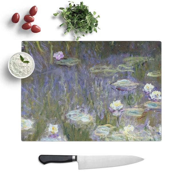 Water Lilies Lily Pond Vol.25 by Claude Monet Chopping Board East Urban Home Size: 0.4cm H x 28.5cm W x 39cm L on Productcaster.