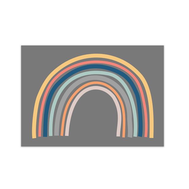 Rainbow On Grey Original - Print Norden Home Size: 42cm H x 29.7cm W x 4cm D, Frame Option: No Frame on Productcaster.