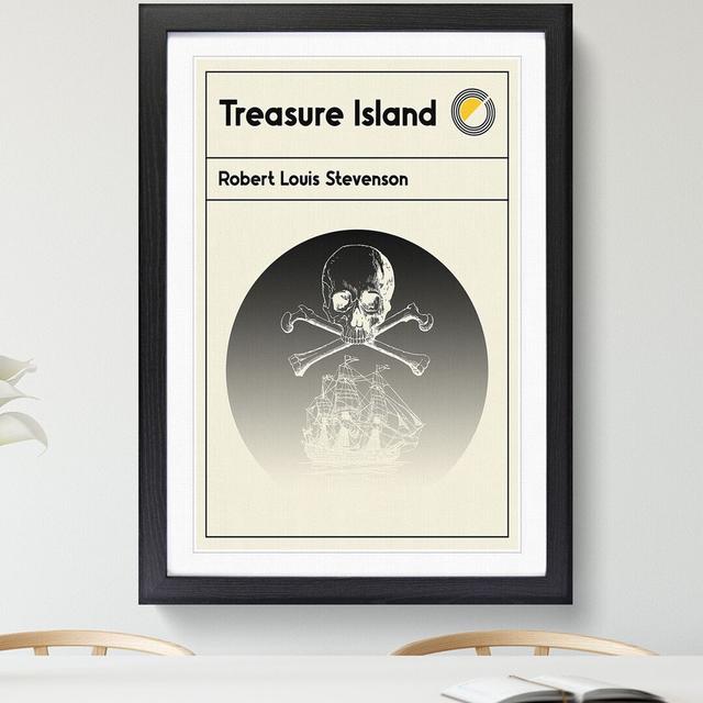 Book Cover Treasure Island Robert Louis Stevenson - Picture Frame Graphic Art East Urban Home Frame Option: Black, Size: 36cm H x 27cm W x 2cm D on Productcaster.