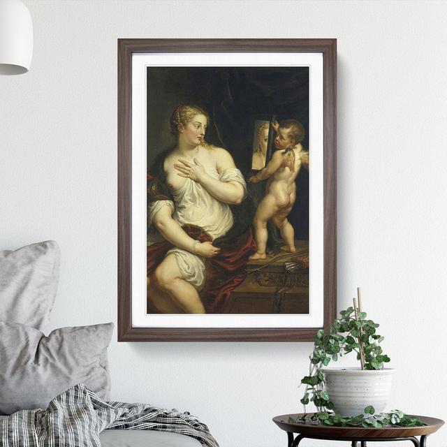 Venus and Cupid by Peter Paul Rubens - Picture Frame Painting East Urban Home Frame Option: Walnut Framed, Size: 48cm H x 36cm W x 2cm D on Productcaster.