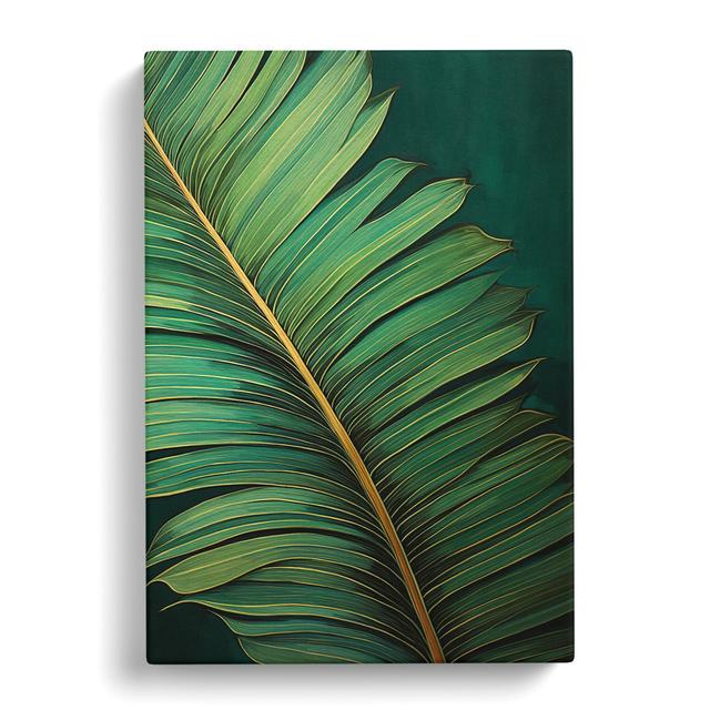 Palm Leaf Tachisme - Print Marlow Home Co. Size: 60cm H x 40cm W x 3cm D on Productcaster.