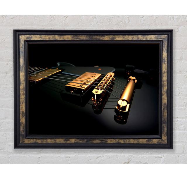 Black Guitar - Single Picture Frame Art Prints Bright Star Size: 29.7cm H x 42cm W on Productcaster.