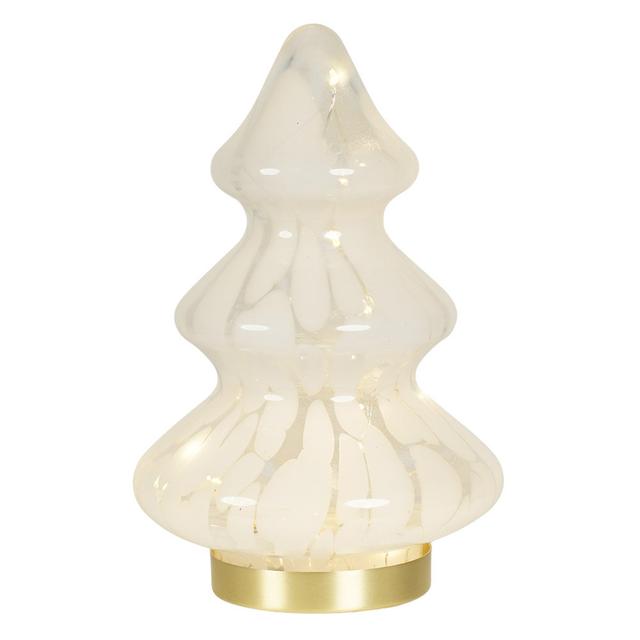 Bansari Confetti Glass Lit Christmas Tree Decoration 20.5cm Figurine Novelty Light Canora Grey on Productcaster.