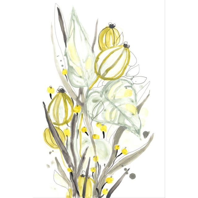 Ethereal Citron I by June Erica Vess - Wrapped Canvas Painting Rosalind Wheeler Size: 122cm H x 81cm W on Productcaster.