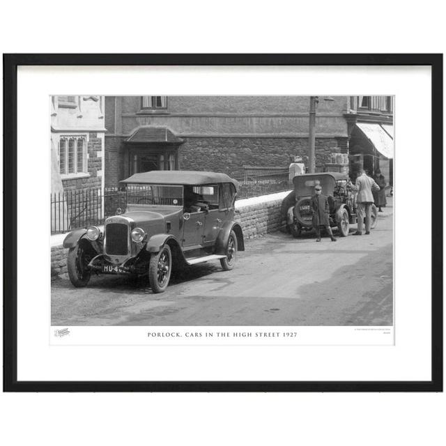 Porlock, Cars In The High Street 1927 - Single Picture Frame Print The Francis Frith Collection Size: 28cm H x 36cm W x 2.3cm D on Productcaster.