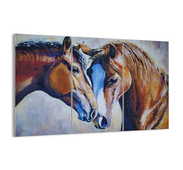 Is This Friendship? Is That Honey - 3 Piece Unframed Painting Print Set on Glass Ebern Designs Size: 70cm H x 105cm W x 1.8cm D on Productcaster.