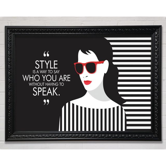 Style Fashion Quote - Single Picture Frame Art Prints Bright Star Size: 29.7cm H x 42cm W on Productcaster.