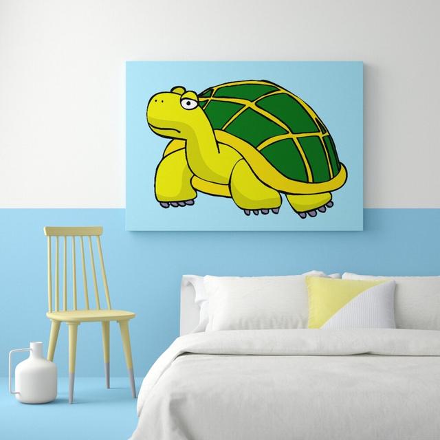 Big Turtle Childrens - Wrapped Canvas Graphic Art Print East Urban Home Size: 101.6 cm H x 142.2 cm W on Productcaster.