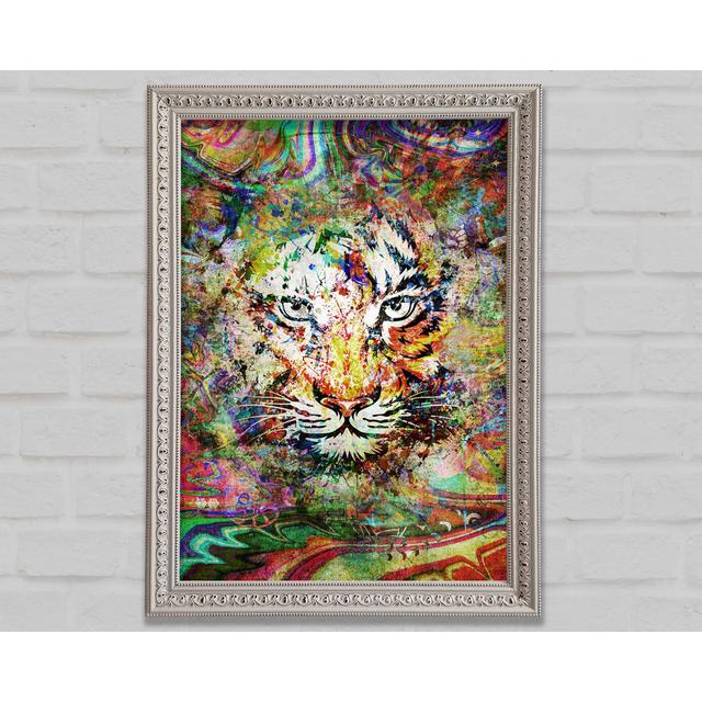 Rainbow Splash Tiger Framed Print Bright Star Size: 59.7cm H x 42cm W x 3cm D on Productcaster.