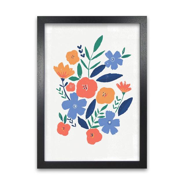 'Floral Art Print' by Laura Irwin - Graphic Art Print on Paper 17 Stories Frame Option: Black Framed, Size: 59.4cm H x 42cm W x 3cm D on Productcaster.