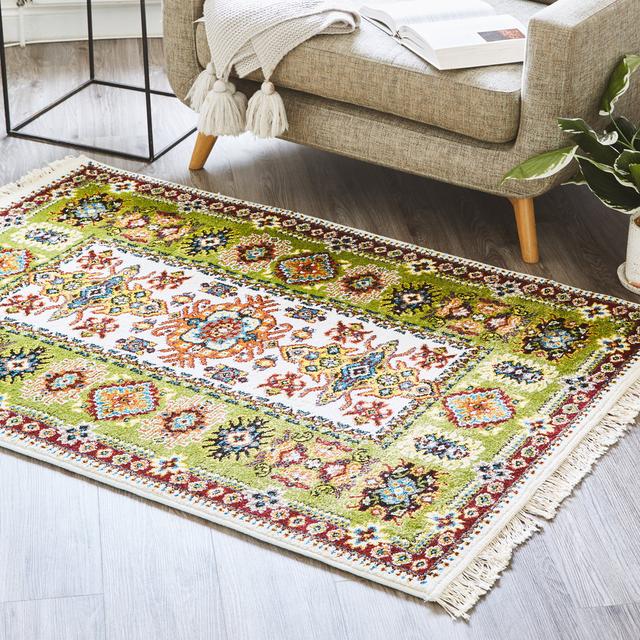 Anastasie Oriental Hand Woven Green Area Rug Set Bloomsbury Market Rug Size: Rectangle 120 X 170cm on Productcaster.