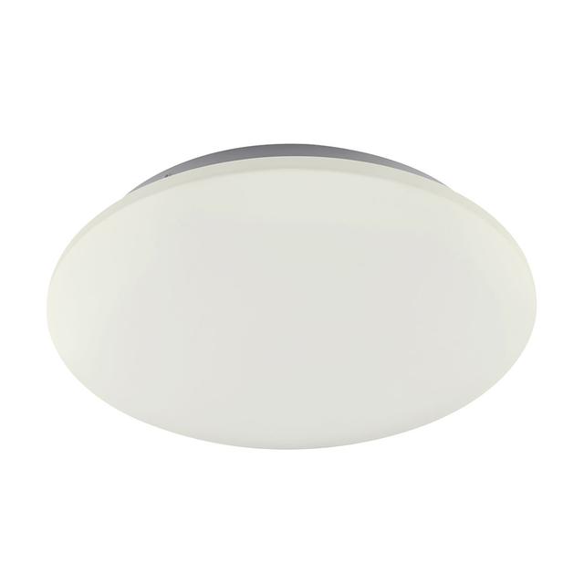 Flush Mount in White with White Shade by Mantra Fusion, Size: 8cm H x 48cm W x 48cm D on Productcaster.