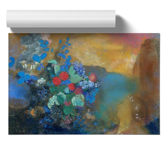 Ophelia Among The Flowers by Odilon Redon - No Frame Painting East Urban Home Size: 42cm H x 59cm W x 0.1cm D on Productcaster.