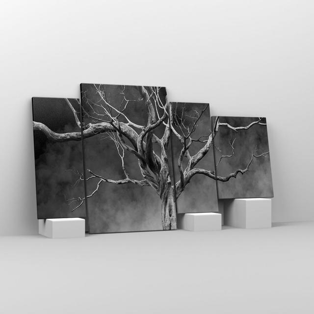 Black And White Branches Smoke in , 70cm H x 120cm W x 1.8cm D EUArttor Size: 70cm H x 120cm W on Productcaster.