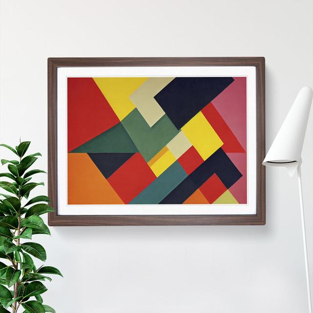 Abstract Shapes Vol.1 - Single Picture Frame Print George Oliver Size: 25cm H x 34cm W x 2cm D, Frame Colour: Walnut Framed on Productcaster.