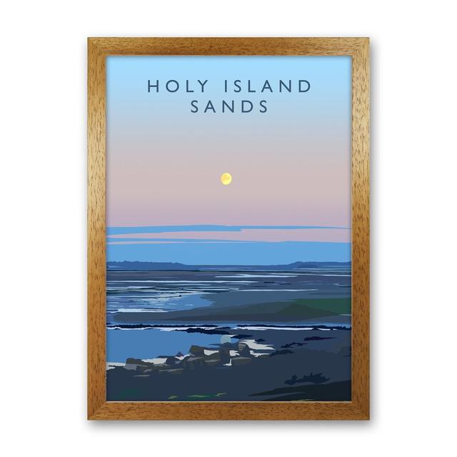 Holy Island Sands Portrait by Richard O'Neill - Print Corrigan Studio Format: Brown Framed, Size: 34cm H x 25cm W x 3cm D on Productcaster.