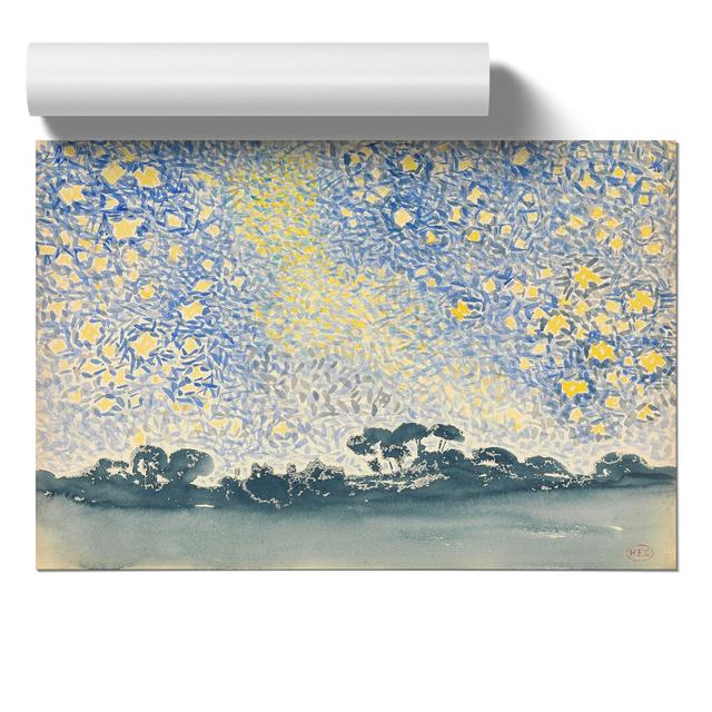 Landscape With Stars Vol.1 by Henri-Edmond Cross - No Frame Painting East Urban Home Size: 21cm H x 30cm W x 0.1cm D on Productcaster.