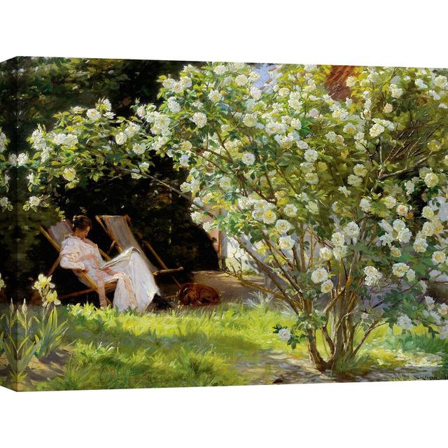 Leinwandbild - Gemälde „Seated in the garden of roses” von Peder Severin Krøyer Ophelia & Co. Größe: 50 cm H x 70 cm B x 4 cm T on Productcaster.