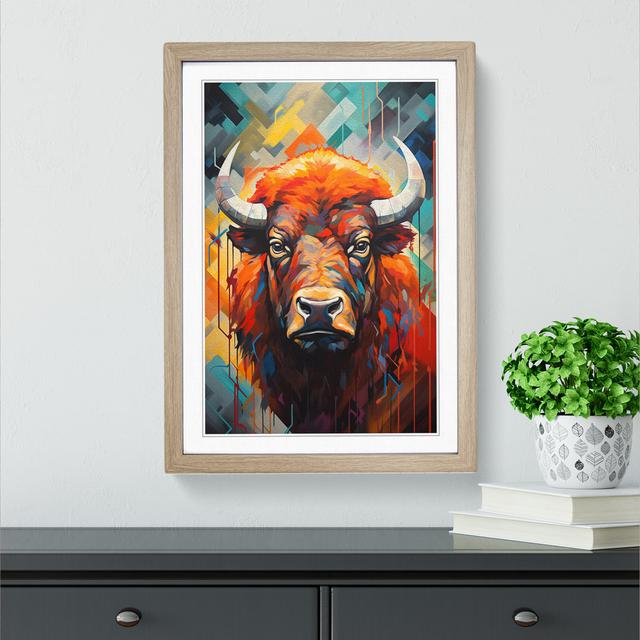 Buffalo Modern - Single Picture Frame Art Prints on Wood Natur Pur Size: 46cm H x 34cm W x 2cm D, Frame Colour: Oak on Productcaster.