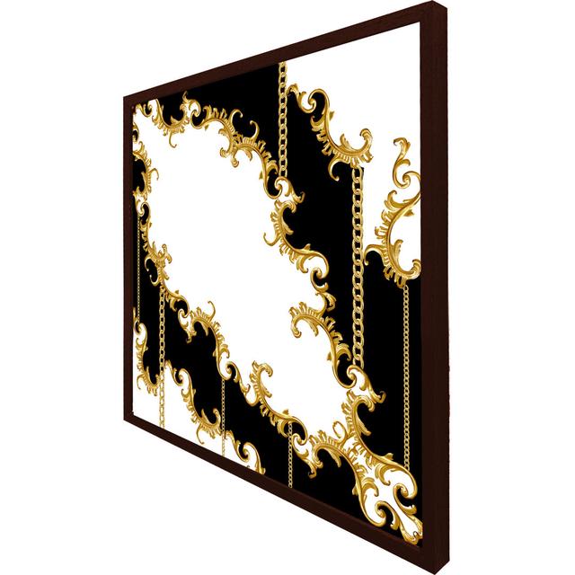 Ashantee Baroque - Single Picture Frame Art Prints Rosdorf Park Size: 61cm H x 61cm W x 4cm D, Format: Brown Framed on Productcaster.