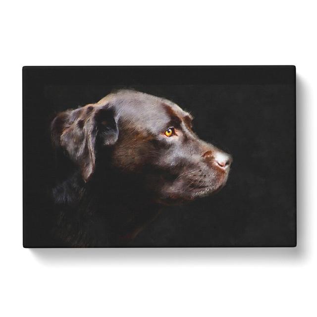 Chocolate Brown Labrador Dog Painting - Wrapped Canvas Painting East Urban Home Size: 50cm H x 76cm W x 3cm D on Productcaster.