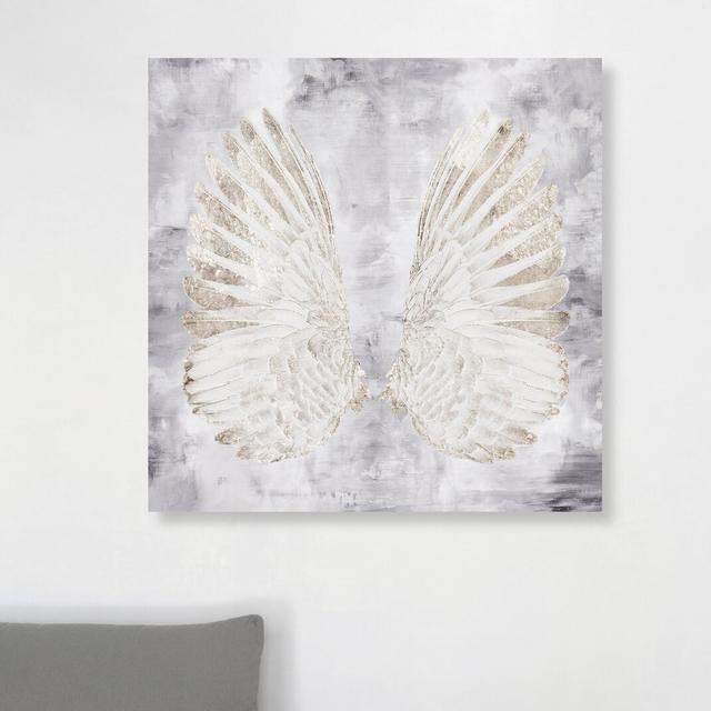 My Amethyst Angel Wings - Wrapped Canvas Graphic Art Print East Urban Home Size: 30cm H x 30cm W on Productcaster.