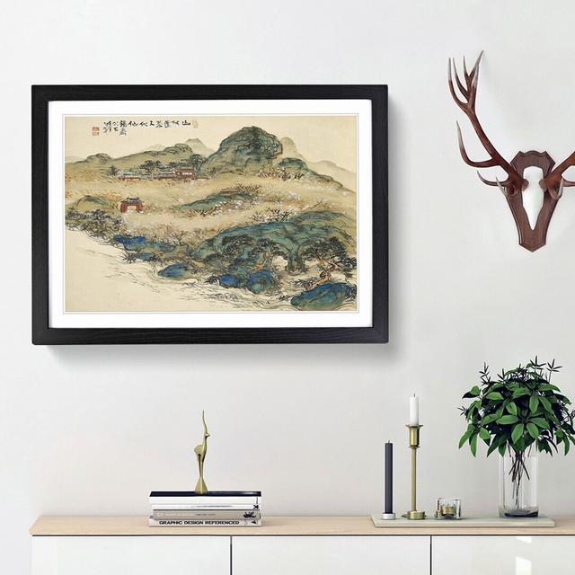 Mt. Penglai Mountain of Immortals by Tomioka Tessai - Picture Frame Painting Print East Urban Home Frame Option: Black Framed, Size: 48cm H x 65cm W x on Productcaster.