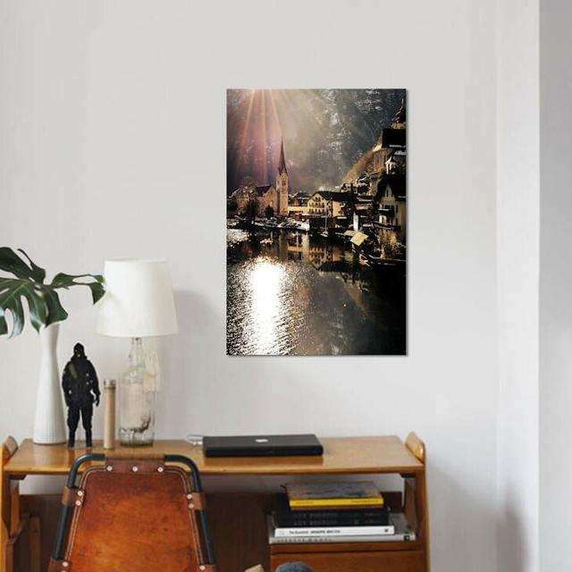 'Hallstatt Sunlight' by Enzo Romano Graphic Art Print on Wrapped Canvas East Urban Home Size: 66.04cm H x 45.72cm W x 1.91cm D on Productcaster.