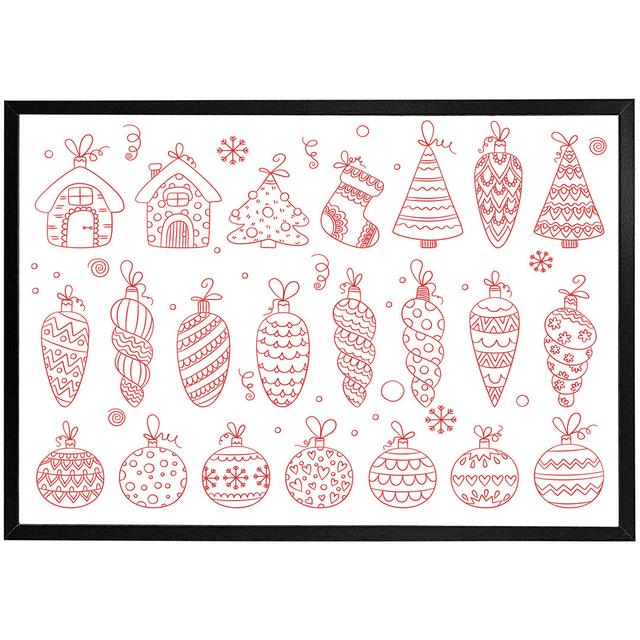 Betel Winter Toys - Single Picture Frame Print The Seasonal Aisle Frame Colour: Black, Size: 61cm H x 91cm W x 4cm D on Productcaster.