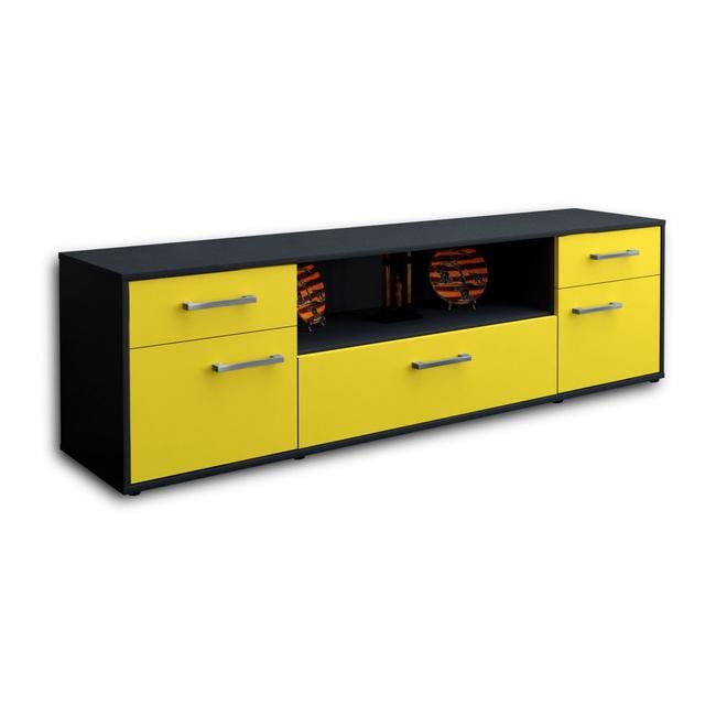 Bekzod TV Stand for TVs up to 60 Brayden Studio Colour: Yellow and anthracite on Productcaster.