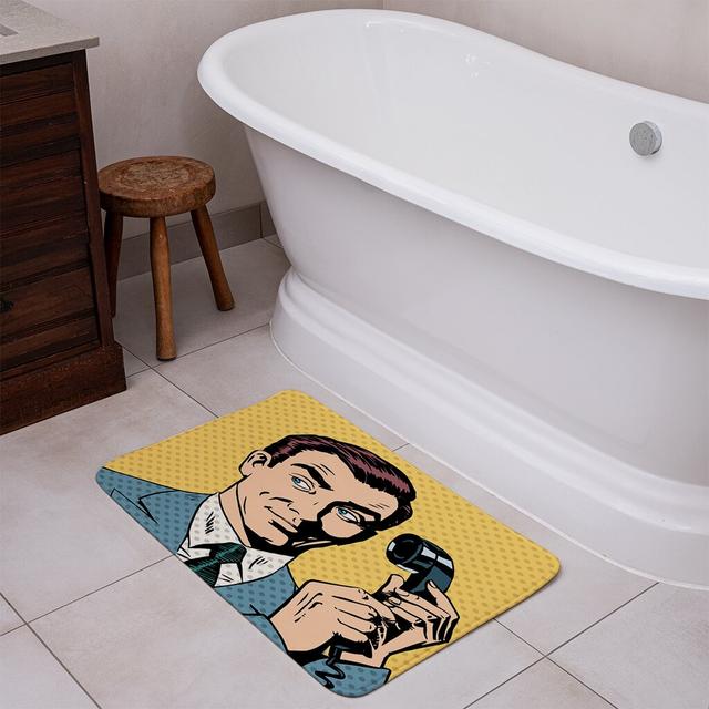 Donyai Rectangle Bath Mat East Urban Home on Productcaster.