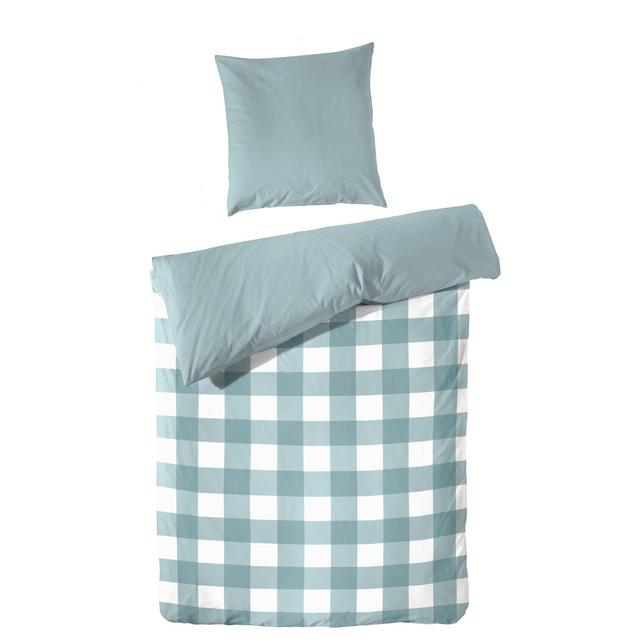 Bouck Cotton 190 TC Reversible Duvet Cover Set Wayfair Basics Colour: Aquamarine, Size: 240 x 220 cm - 2 Pillowcases (80 x 80 cm) on Productcaster.