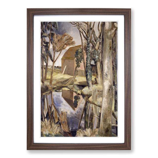 Oxenbridge Pond by Paul Nash - Picture Frame Painting East Urban Home Size: 36cm H x 27cm W x 2cm D, Frame Option: Walnut Framed on Productcaster.