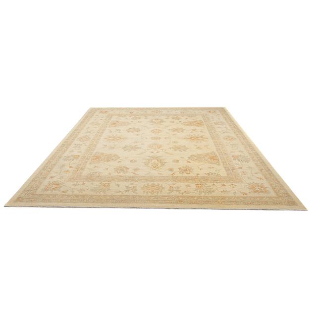 Angeleque Floral Handmade Hand-Knotted Rectangle: 301' X 244' Beige Area Rug Rosalind Wheeler on Productcaster.