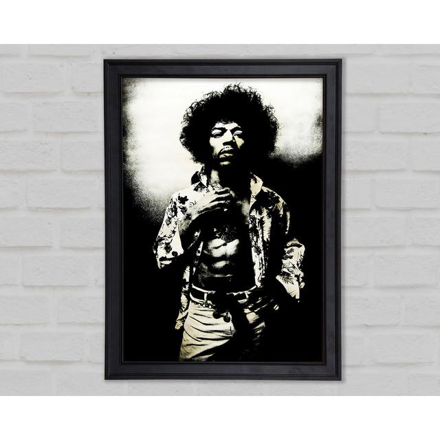 Jimi Hendrix Foxy - Single Picture Frame Art Prints Ebern Designs Size: 59.7cm H x 42cm W x 1.5cm D on Productcaster.