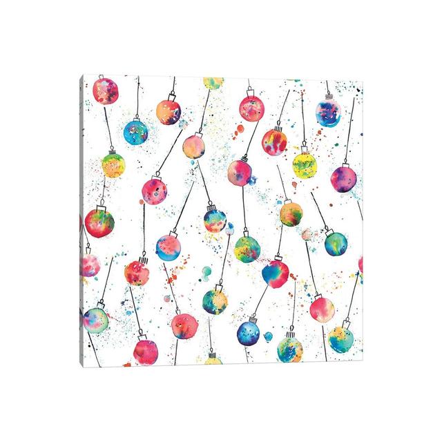 Christmas Baubles by Ninola Design - Wrapped Canvas Gallery-Wrapped Canvas Giclée The Seasonal Aisle Size: 45.72cm H x 45.72cm W x 1.91cm D on Productcaster.