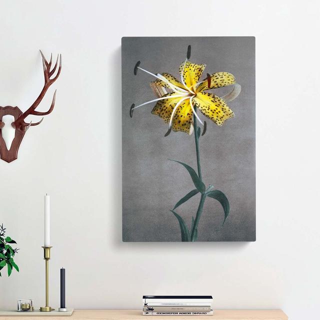 Yellow Lily by Kazumasa Ogawa - Wrapped Canvas Painting Print East Urban Home Size: 76cm H x 50cm W x 3cm D on Productcaster.